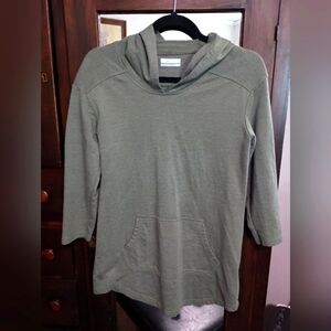 Columbia Women's Green Quarter Sleeve Shirt with Hood_Small